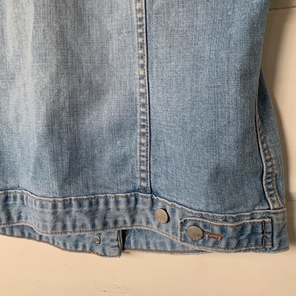 Gap 1969 Light Blue Denim Button Vest - Picture 4 of 5